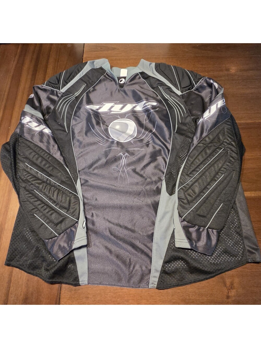 Vintage Dye Paintball Jersey Mens XL Black Grey Padded Long Sleeve Core Division